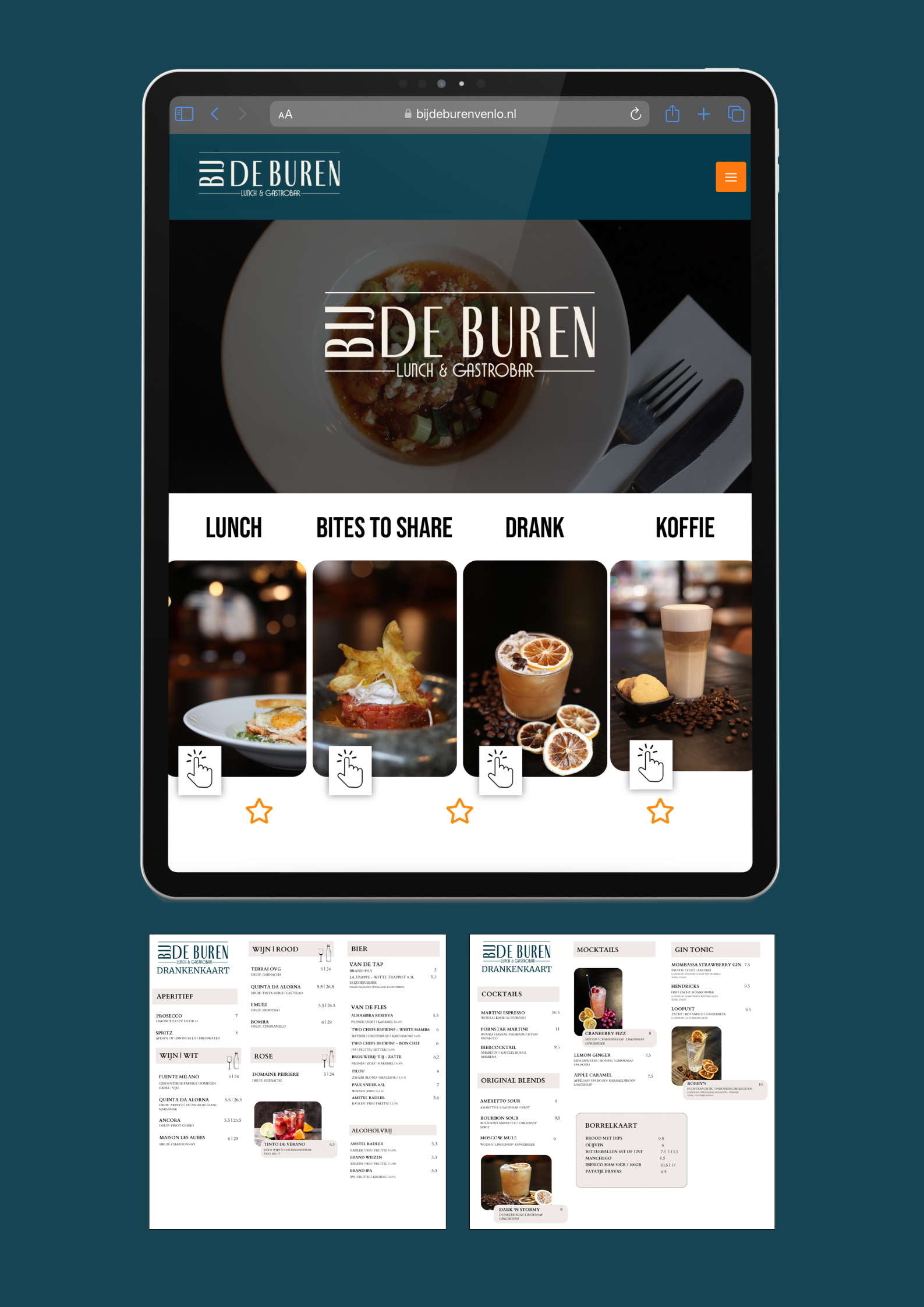 bijdeburen restaurant venlo website jaleesa studio 22jj